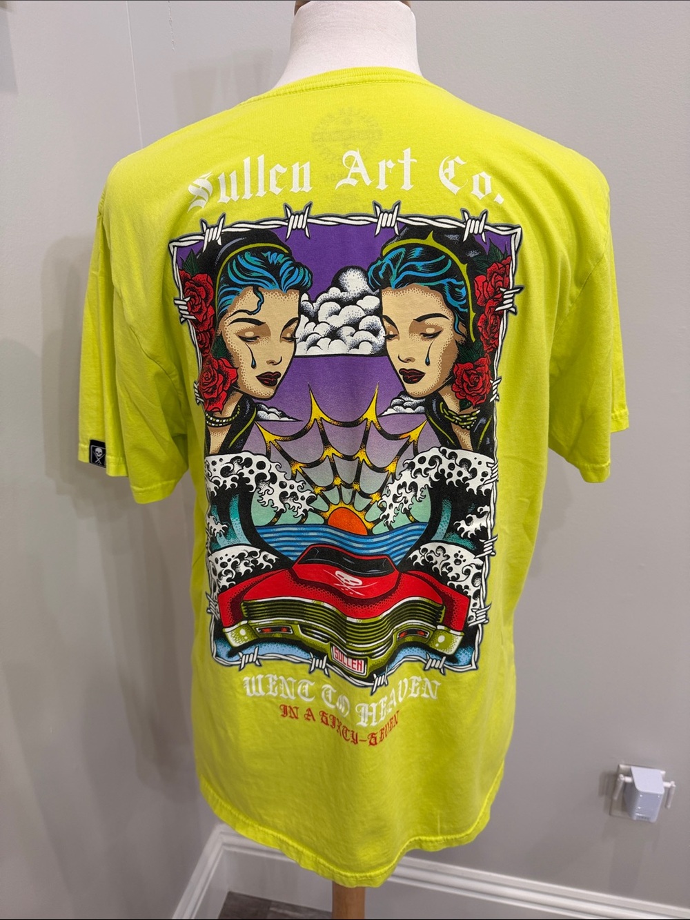 Sullen Art Co. Neon Yellow Graphic Short Sleeve Tee